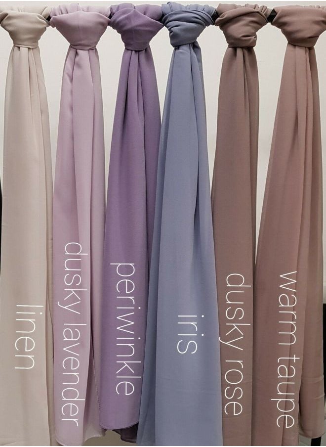 Generic - Bundle Of Six Plain Casual Chiffon Scarf Big Size - Multicolor - Image 1
