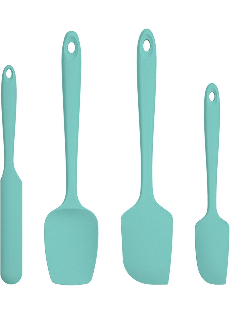 Silicone Kitchen Utensils Set, Heat Resistant Spatula Set, Non Stick Cooking Tools, Kitchen Utensil Set for Frying Cooking Baking, Durable Silicone Turner Spoon Set - Image 1