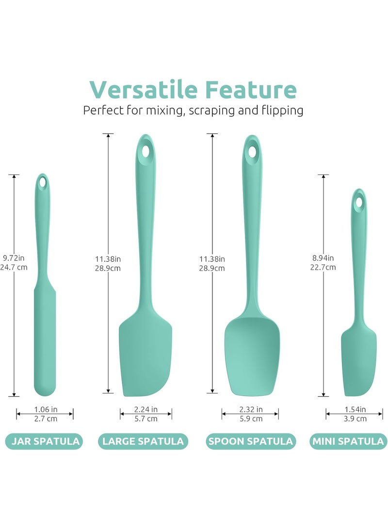 Silicone Kitchen Utensils Set, Heat Resistant Spatula Set, Non Stick Cooking Tools, Kitchen Utensil Set for Frying Cooking Baking, Durable Silicone Turner Spoon Set - Image 2