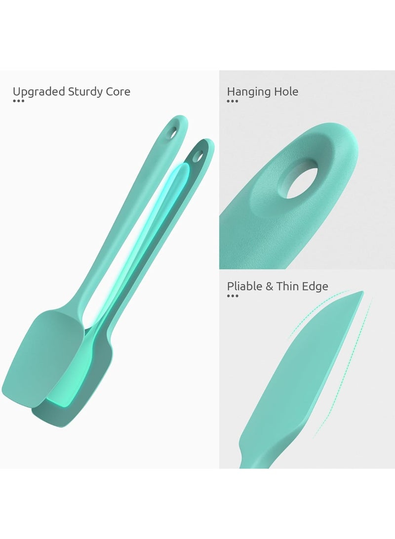 Silicone Kitchen Utensils Set, Heat Resistant Spatula Set, Non Stick Cooking Tools, Kitchen Utensil Set for Frying Cooking Baking, Durable Silicone Turner Spoon Set - Image 5
