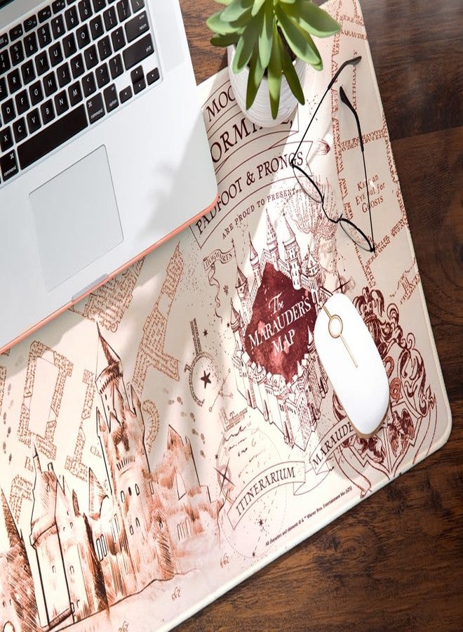 ConQuest Journals Harry Potter Marauder's Map Desk Mat, Oversized Gaming Desk Pad, Home Office, XXL Computer Mousepads, Waterproof Neoprene Fabric Surface, Non-Slip Rubber Backing, Officially Licensed - Image 2