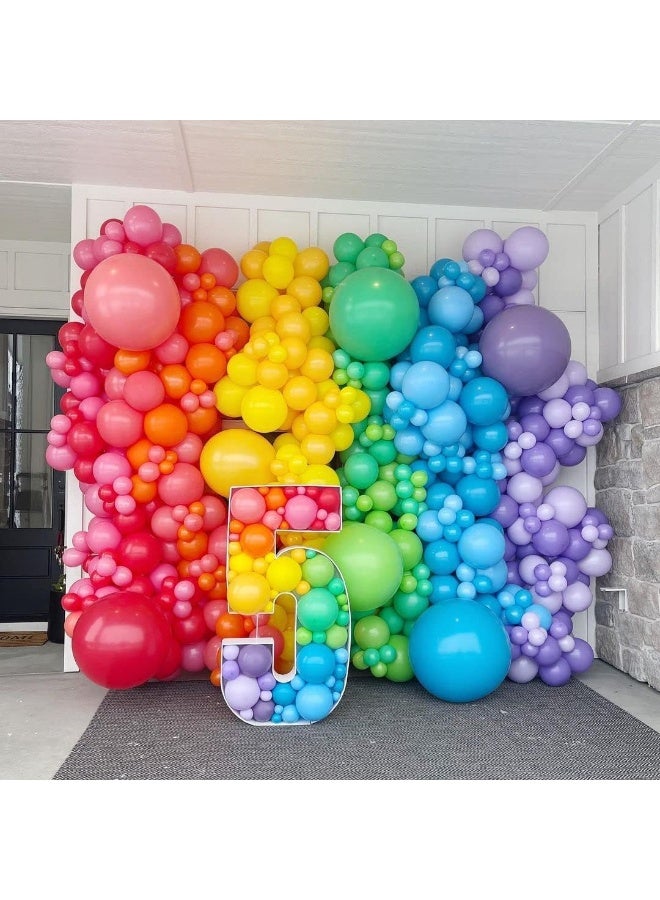 Assorted Rainbow Latex Balloons, 100 Pack 10 inch Round Helium Bright Color Balloons for Birthday Bridal Shower Wedding Party Decorations - Image 5
