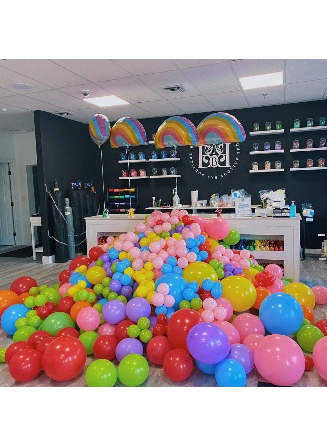Assorted Rainbow Latex Balloons, 100 Pack 10 inch Round Helium Bright Color Balloons for Birthday Bridal Shower Wedding Party Decorations - Image 4