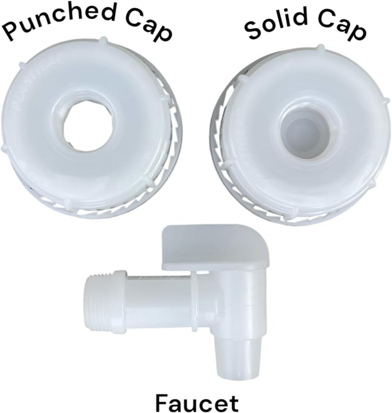 CHEMSTREAM 5.3 Gallon Tighthead Jug w/Cap & Faucet | Water Storage Carboy | Hedpack | Home Brewing | Includes- (1) Jug (2) Caps & (1) Faucet/Spigot | (BLUE) - Image 5