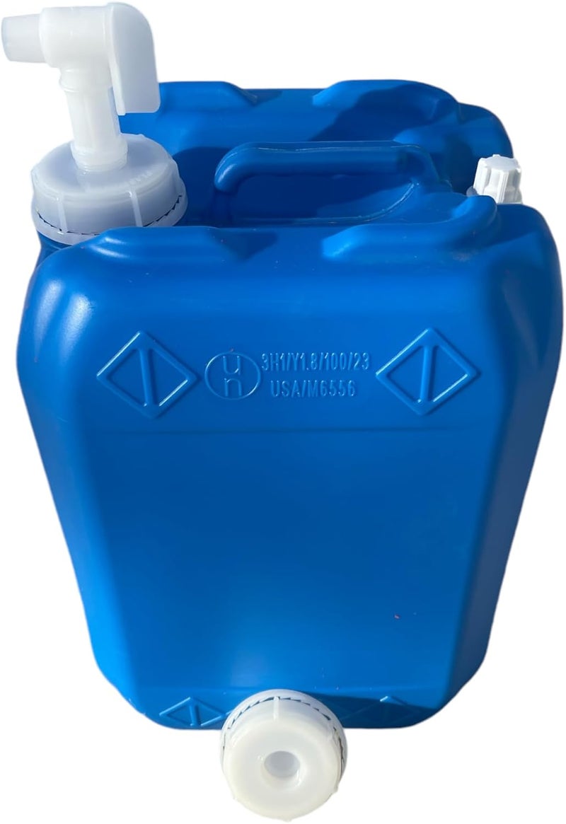 CHEMSTREAM 5.3 Gallon Tighthead Jug w/Cap & Faucet | Water Storage Carboy | Hedpack | Home Brewing | Includes- (1) Jug (2) Caps & (1) Faucet/Spigot | (BLUE) - Image 4