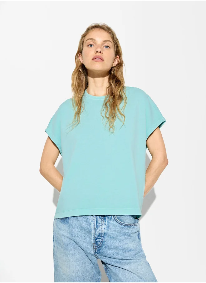 PARFOIS T-Shirt With Embroidery