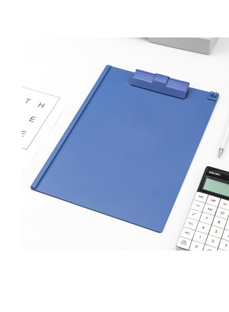 Deli A4 Size Clip Board Blue Color - Image 1