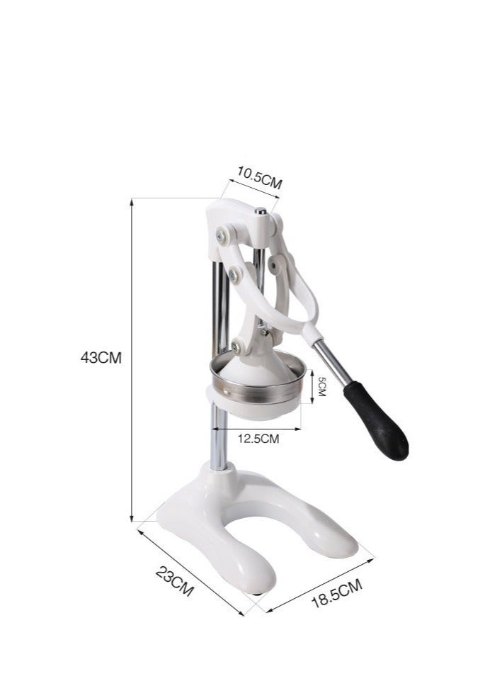 WALALLA Manual Fruit Juicer, Stainless, for Orange Citrus Lemon Lime Grapefruit, Non-Slip Handle, Separates Pulp from Seeds, Easy to Use and Wash, White - Image 2