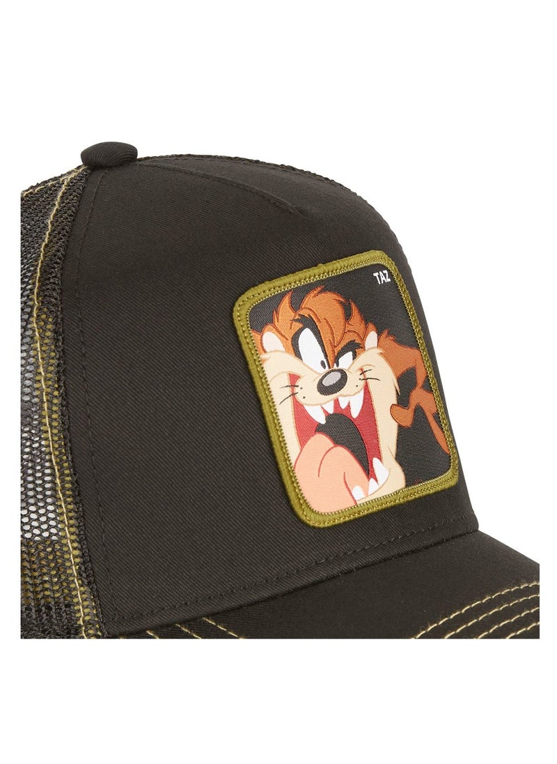 [ X ] Capslab - Looney Tunes TazUnisex Adult Trucker Cap Black - Image 1