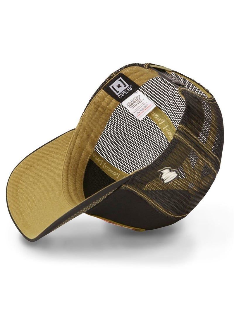 [ X ] Capslab - Looney Tunes TazUnisex Adult Trucker Cap Black - Image 1