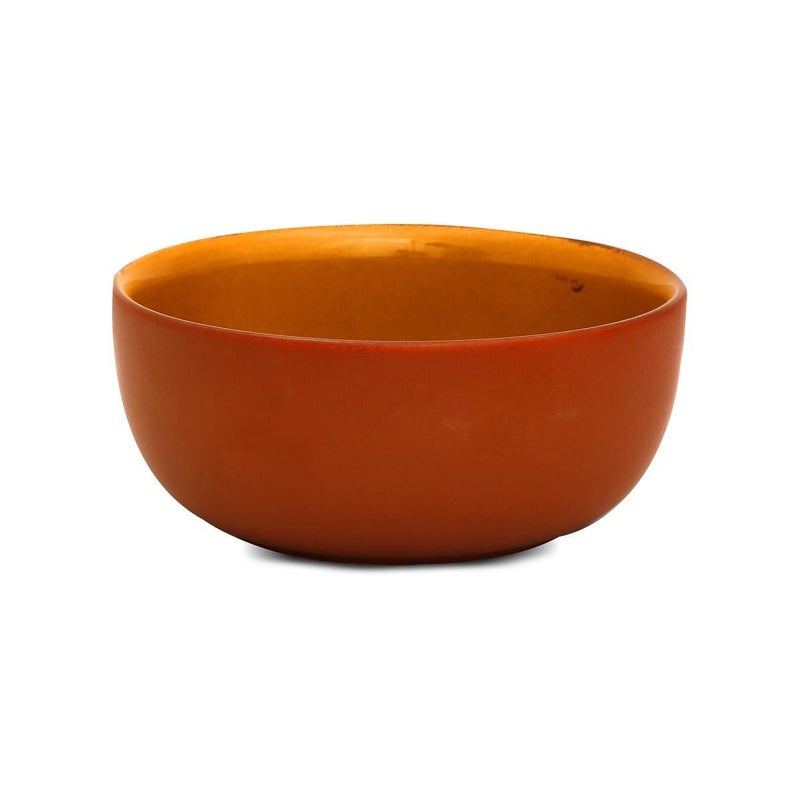 Caffeine Ceramic Handmade Mud Brown Serving Bowl (Set of 4) - Image 3