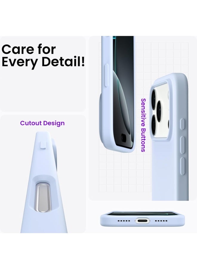 جراب لهاتف iPhone 17 Pro مصنوع من جل السيليكون السائل الناعم، حماية كاملة للجسم ضد الصدمات، غطاء غير لامع، بطانة ناعمة من الألياف الدقيقة، جراب خلفي نحيف لهاتف iPhone 17 Pro - Image 5