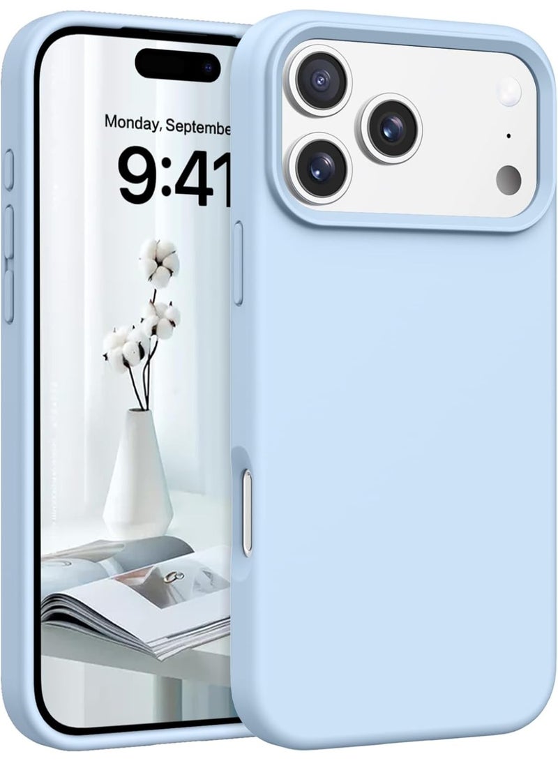 جراب لهاتف iPhone 17 Pro مصنوع من جل السيليكون السائل الناعم، حماية كاملة للجسم ضد الصدمات، غطاء غير لامع، بطانة ناعمة من الألياف الدقيقة، جراب خلفي نحيف لهاتف iPhone 17 Pro - Image 1