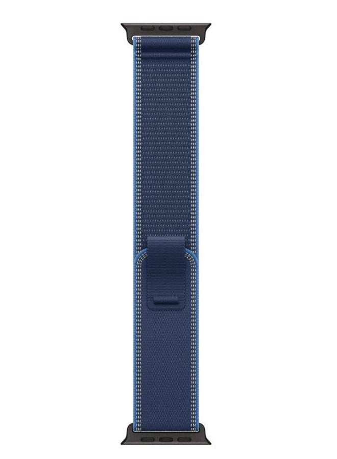 49mm Blue Bright Blue Trail Loop M/L Black Titanium Finish Bright Blue Black Titanium