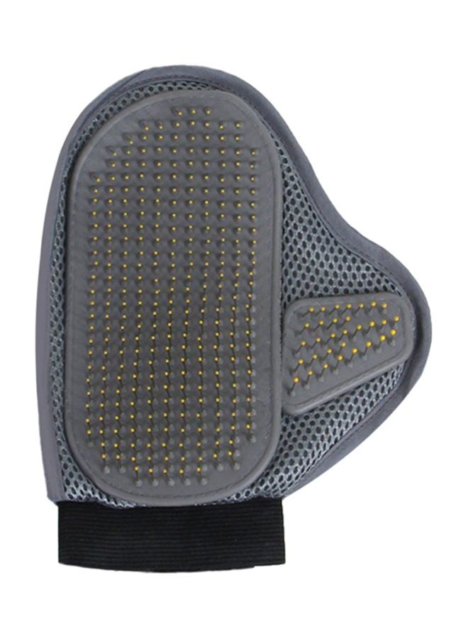 إسكدنيا قفاز استحمام بفرشاة لتنظيف الشعر رمادي 23.5x1x18.5سم - Image 1