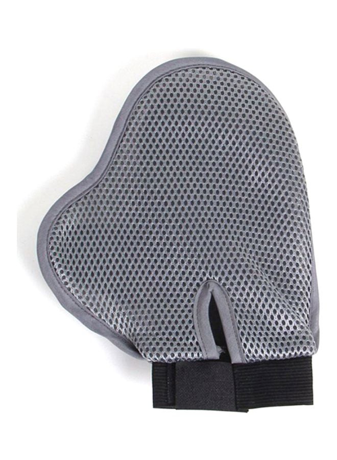 إسكدنيا قفاز استحمام بفرشاة لتنظيف الشعر رمادي 23.5x1x18.5سم - Image 2