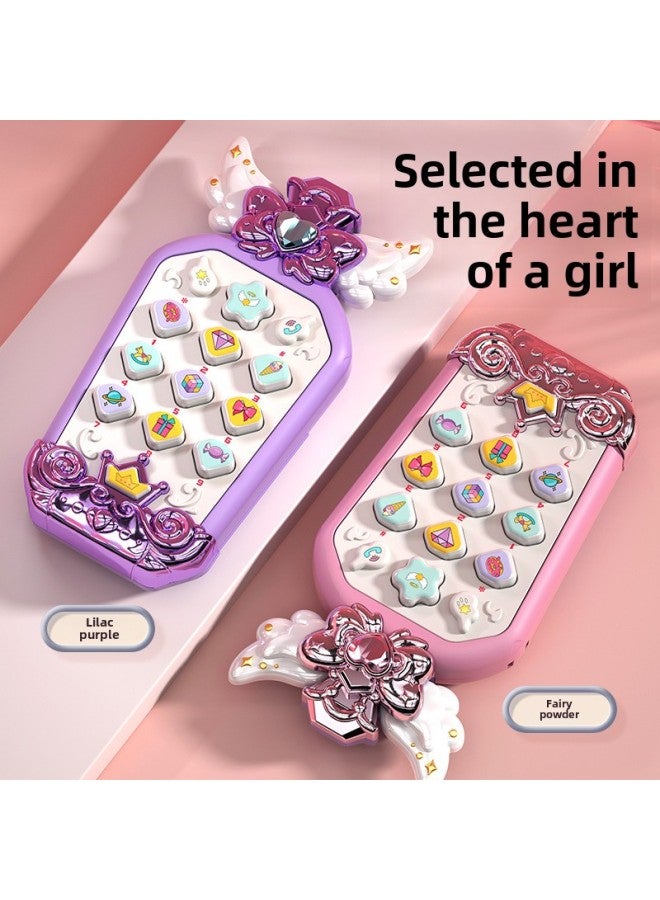 Children's Mobile Phone Toys Baby Enlightenment Music Story Puzzle Multi-functional Boys And Girls Baby Early Education Simulation Telephone-Color:Music Phone (blue) - Image 5