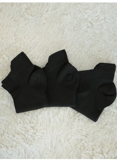 Buluş Organic 3-Pack Black - Special Heel Technology Viscose Men's Booties Socks  - Image 3