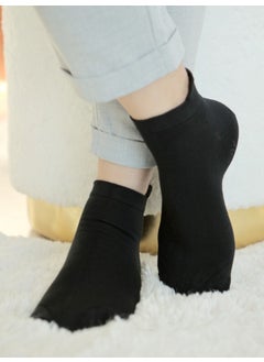Buluş Organic 3-Pack Black - Special Heel Technology Viscose Men's Booties Socks  - Image 2