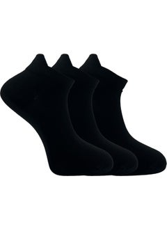Buluş Organic 3-Pack Black - Special Heel Technology Viscose Men's Booties Socks  - Image 1