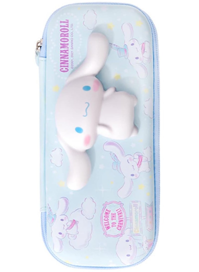 Stationery Pencil Case, Storage Box 3D Three-Dimensional Cartoon, Decompression Pencil Case, Multifunctional Student Stationery Box, Children's Pencil Case (Big Ear Dog)  - Image 1