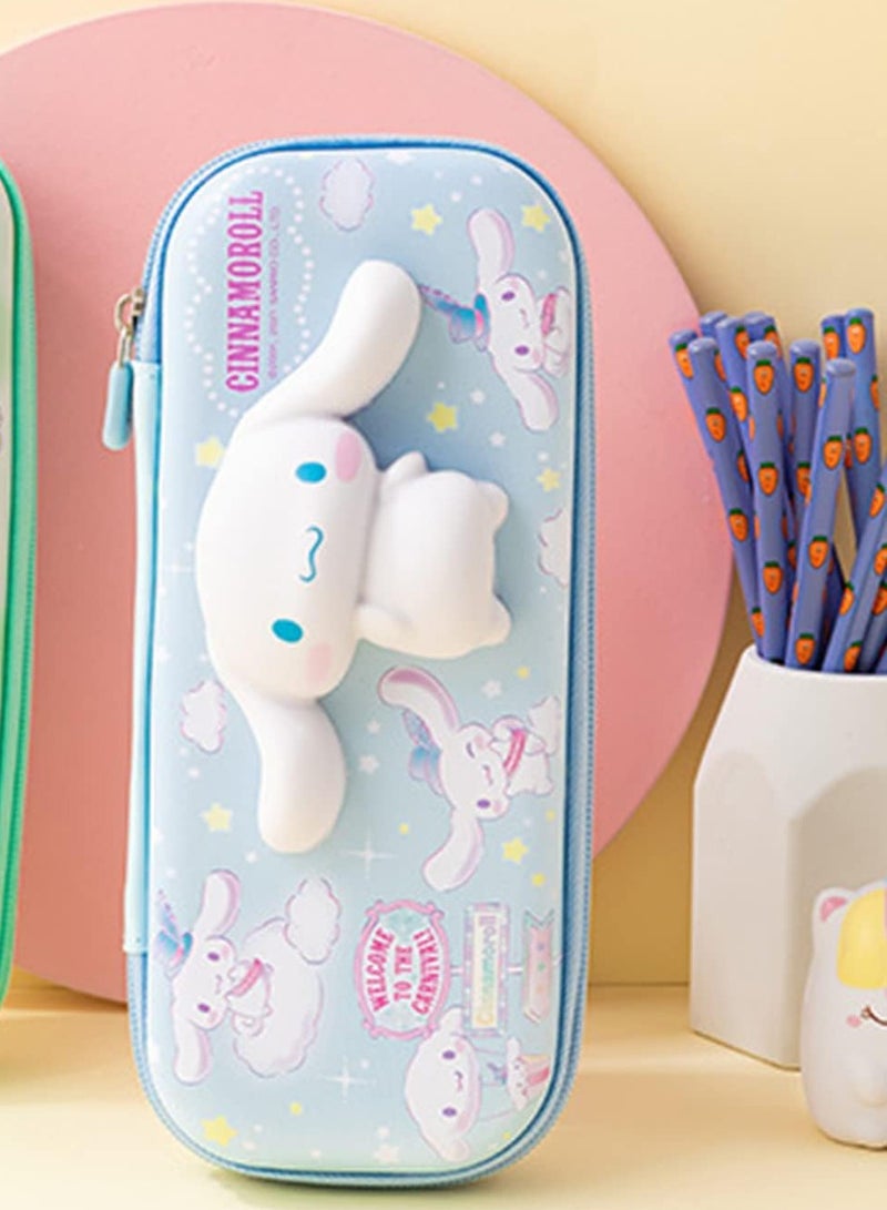 Stationery Pencil Case, Storage Box 3D Three-Dimensional Cartoon, Decompression Pencil Case, Multifunctional Student Stationery Box, Children's Pencil Case (Big Ear Dog)  - Image 5