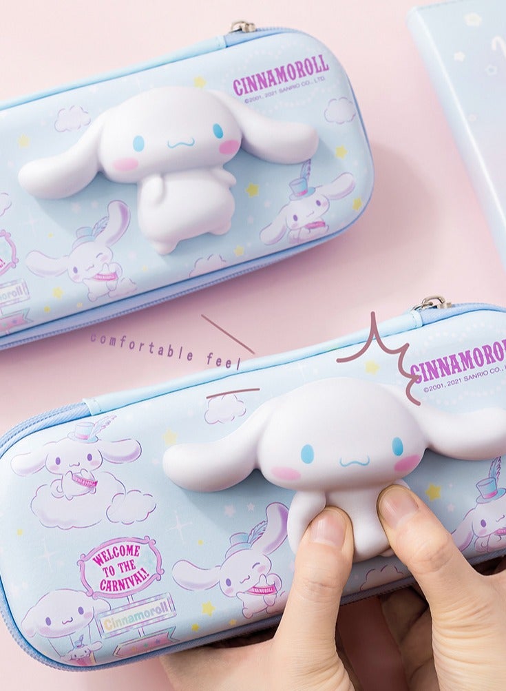 Stationery Pencil Case, Storage Box 3D Three-Dimensional Cartoon, Decompression Pencil Case, Multifunctional Student Stationery Box, Children's Pencil Case (Big Ear Dog)  - Image 4