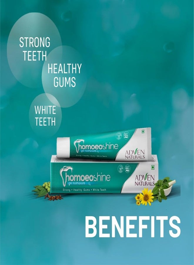 Adven Naturals Homoeoshine Toothpaste | Herbal Oral Care for Toothache, Bleeding Gums, Sensitivity, Cavities & Bad Breath | Fluoride & Paraben-Free | Calendula, Neem, Tulsi, Clove, Plantago | 3x100g - Image 3