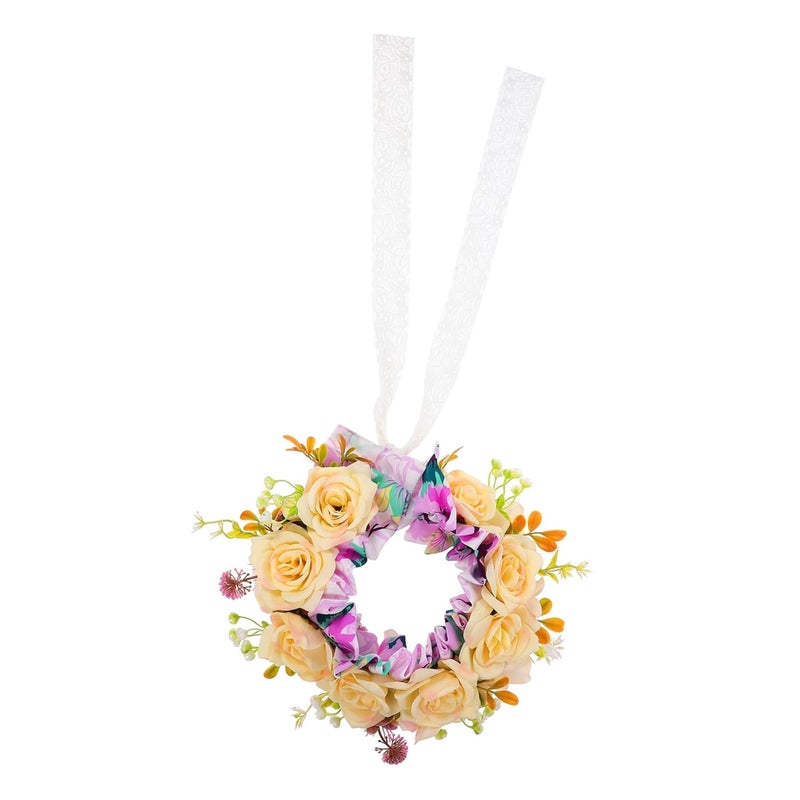 Baby Floral Headband Soft Lightweight Crown For Newborn Photography Everyday Wear - Image 2