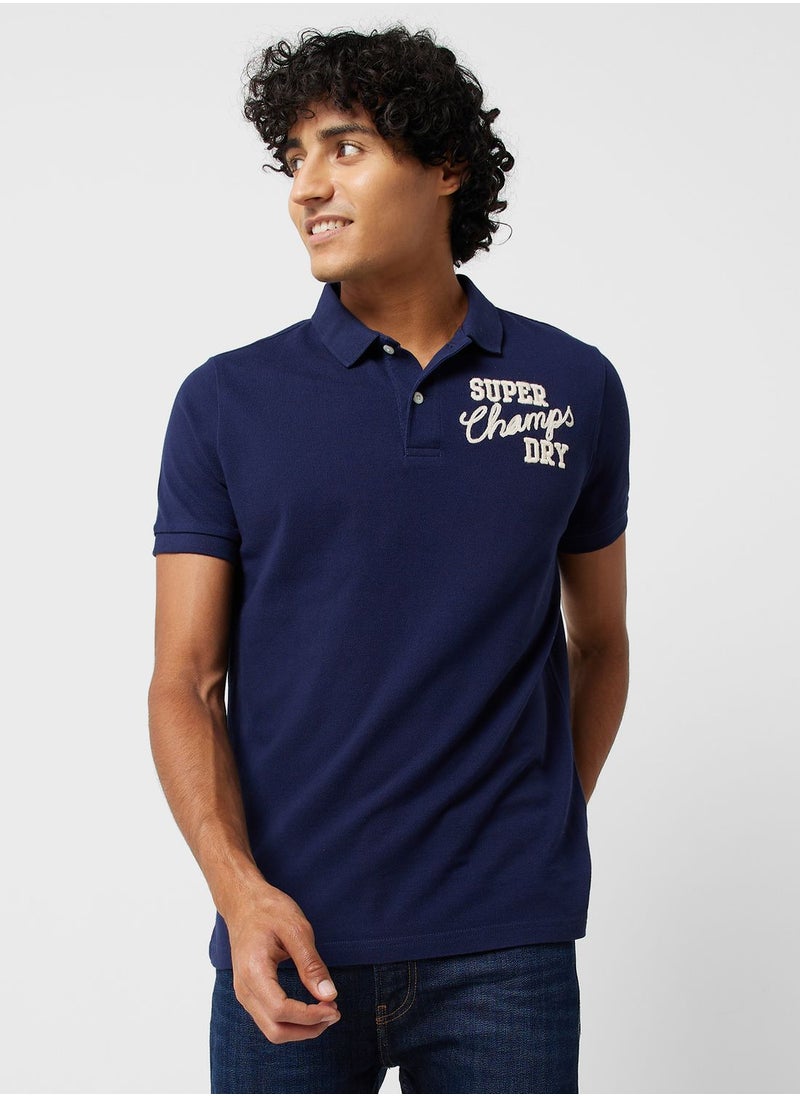 Superdry - Applique Classic Fit Polo - Image 1