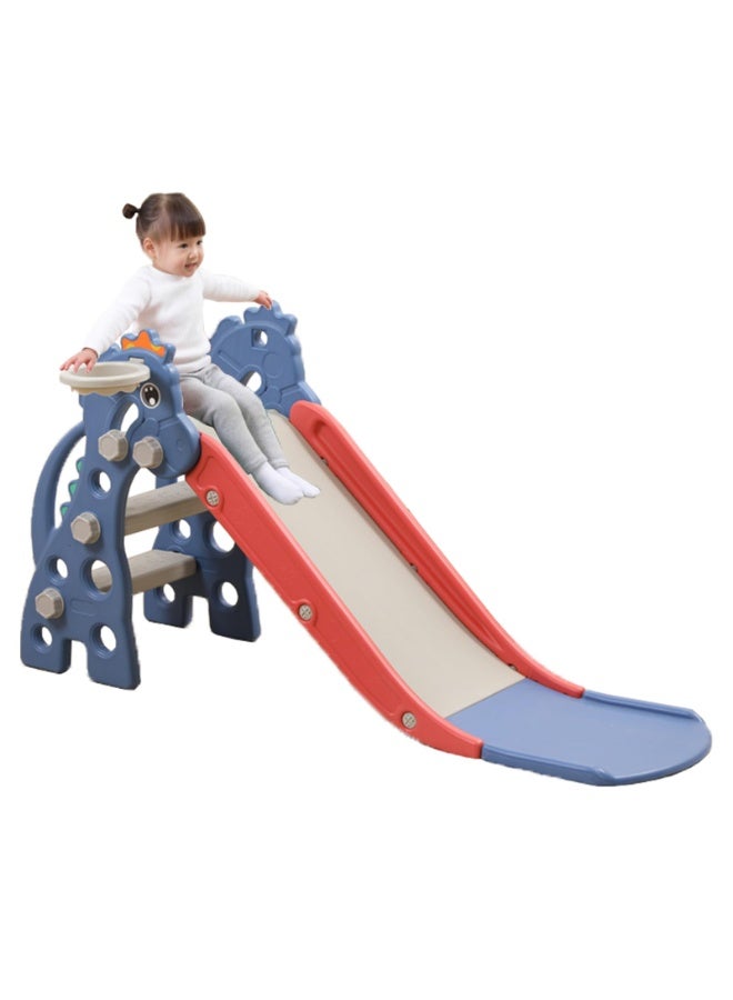 ما بيبي زلاجة قابلة للطي للأطفال من سن 1 إلى 3 سنوات، زلاجة أطفال قابلة للطي، مجموعة لعب داخلية، زلاجات خارجية قابلة للطي للأطفال الصغار، مجموعة تسلق في الفناء الخلفي مع سلالم وطوق كرة سلة وكرة - Image 1