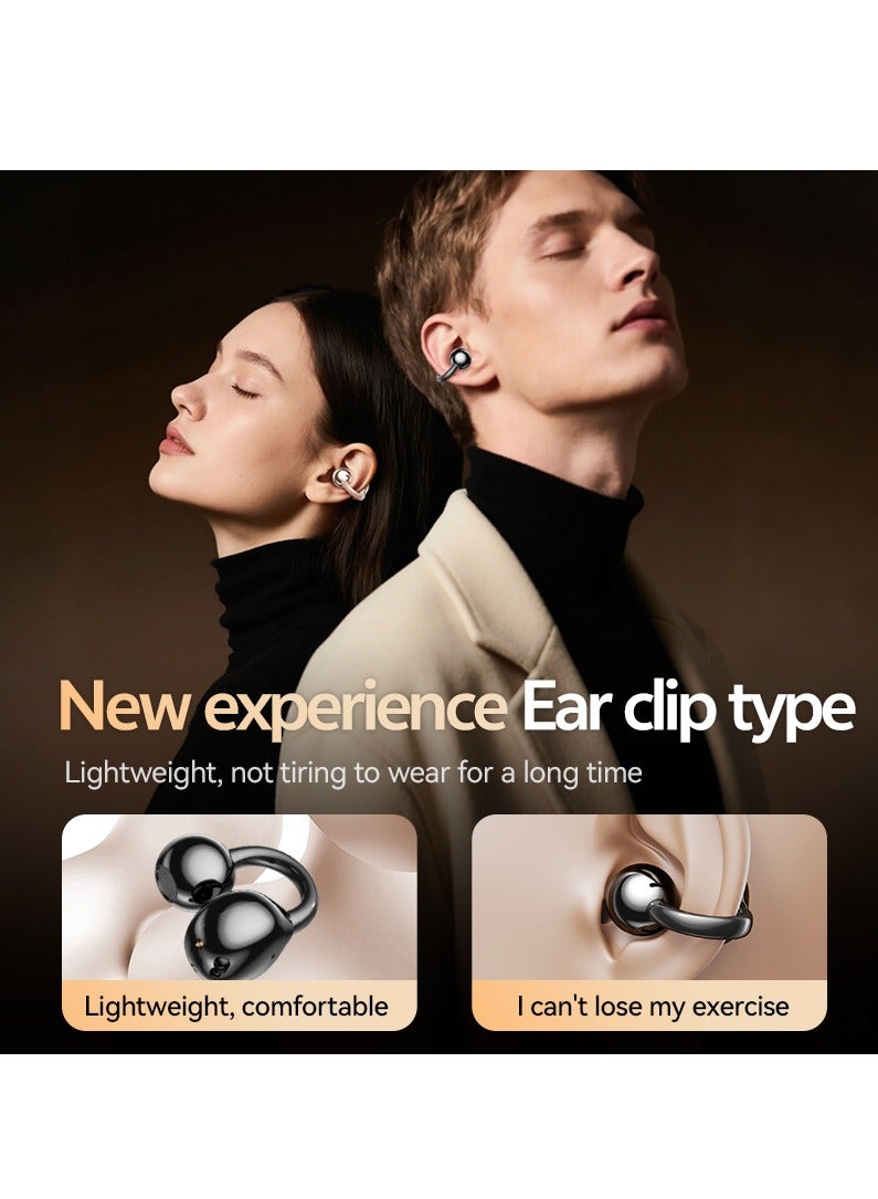 MOTMOOK Open Ear Ring True Open Ear Headphones, Lightweight Comfort Open Ear Clip Wireless Earbuds, Bluetooth 5.4 Headphones with Design Fit Sports Running, Exercise Black - Image 2