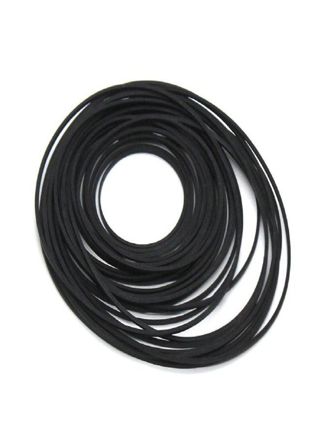 Alextend Set of 30-40pcs Pulley Belts Engine Drive Belts Black Rubber Transmission Belts for DIY Toy Module Car - Image 1