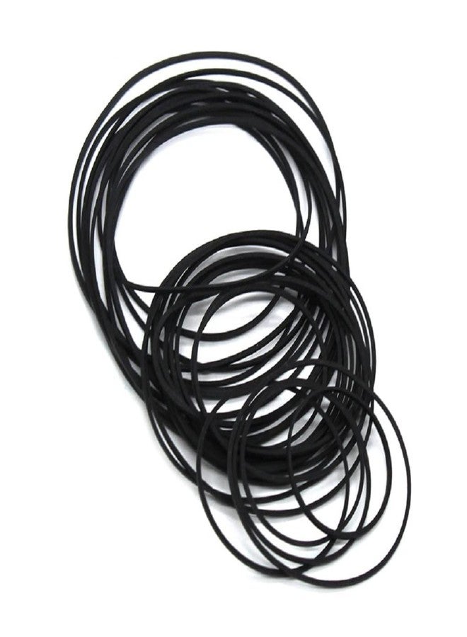 Alextend Set of 30-40pcs Pulley Belts Engine Drive Belts Black Rubber Transmission Belts for DIY Toy Module Car - Image 4