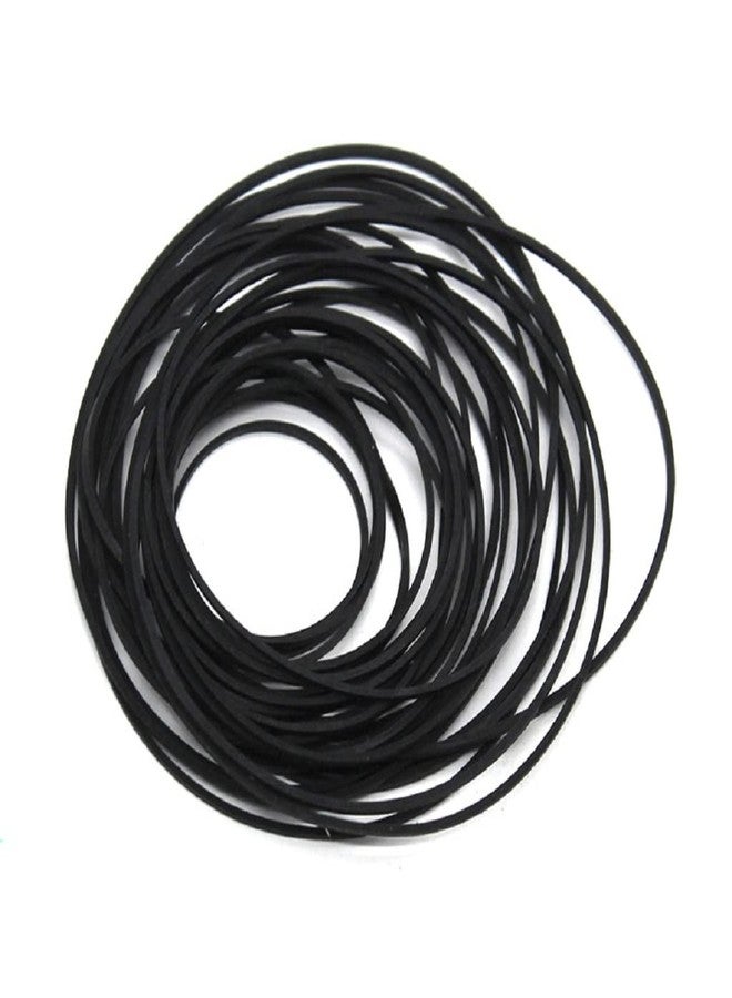 Alextend Set of 30-40pcs Pulley Belts Engine Drive Belts Black Rubber Transmission Belts for DIY Toy Module Car - Image 2