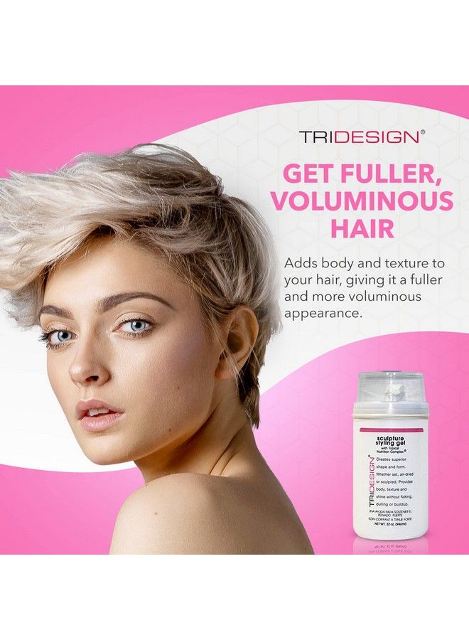 TRIDESIGN Tri Sculpture Styling Gel Hair Styling Gel For Medium Hold With Shine Hair Gel For Men And Women Adds Body Texture & Style On Hair No Hair Flakes Firm Hold Style Gel 32 Oz. (946 Ml)  - Image 5