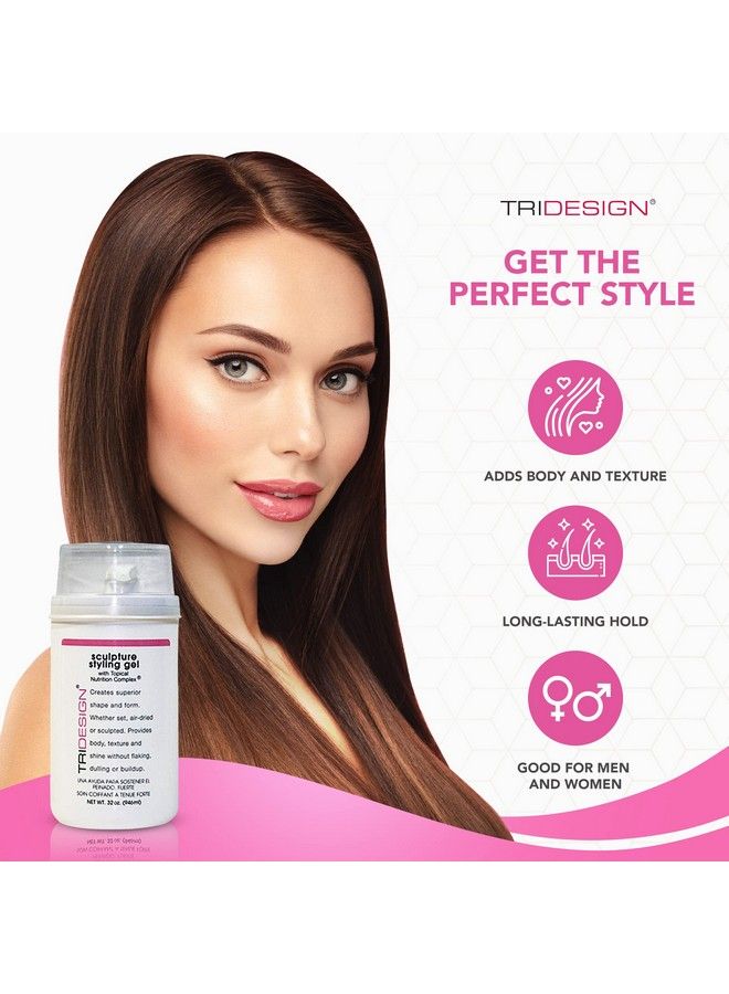 TRIDESIGN Tri Sculpture Styling Gel Hair Styling Gel For Medium Hold With Shine Hair Gel For Men And Women Adds Body Texture & Style On Hair No Hair Flakes Firm Hold Style Gel 32 Oz. (946 Ml)  - Image 4