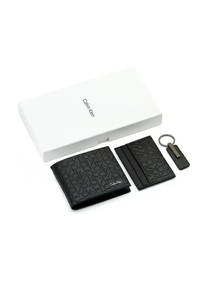 CALVIN KLEIN JEANS PLUS - Calvin Klein Men's Wallet Sets - Wallet ,Key Chain , Card Cases - Black - Image 1