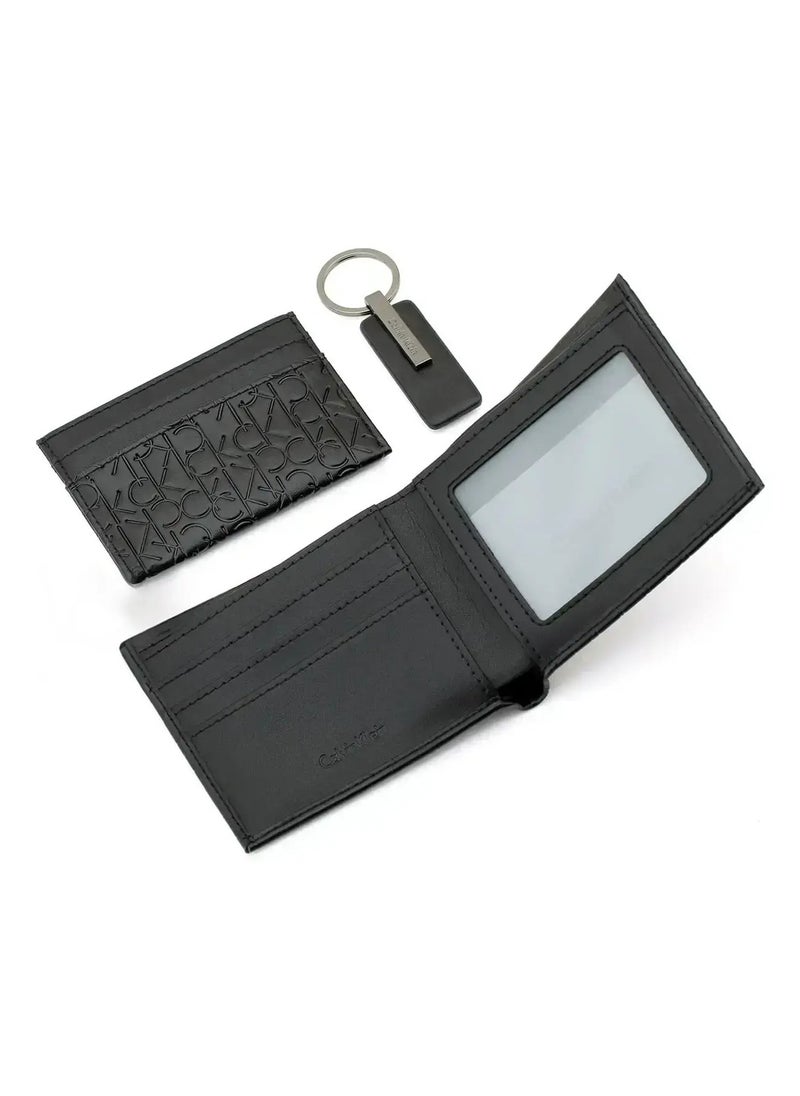 CALVIN KLEIN JEANS PLUS - Calvin Klein Men's Wallet Sets - Wallet ,Key Chain , Card Cases - Black - Image 1