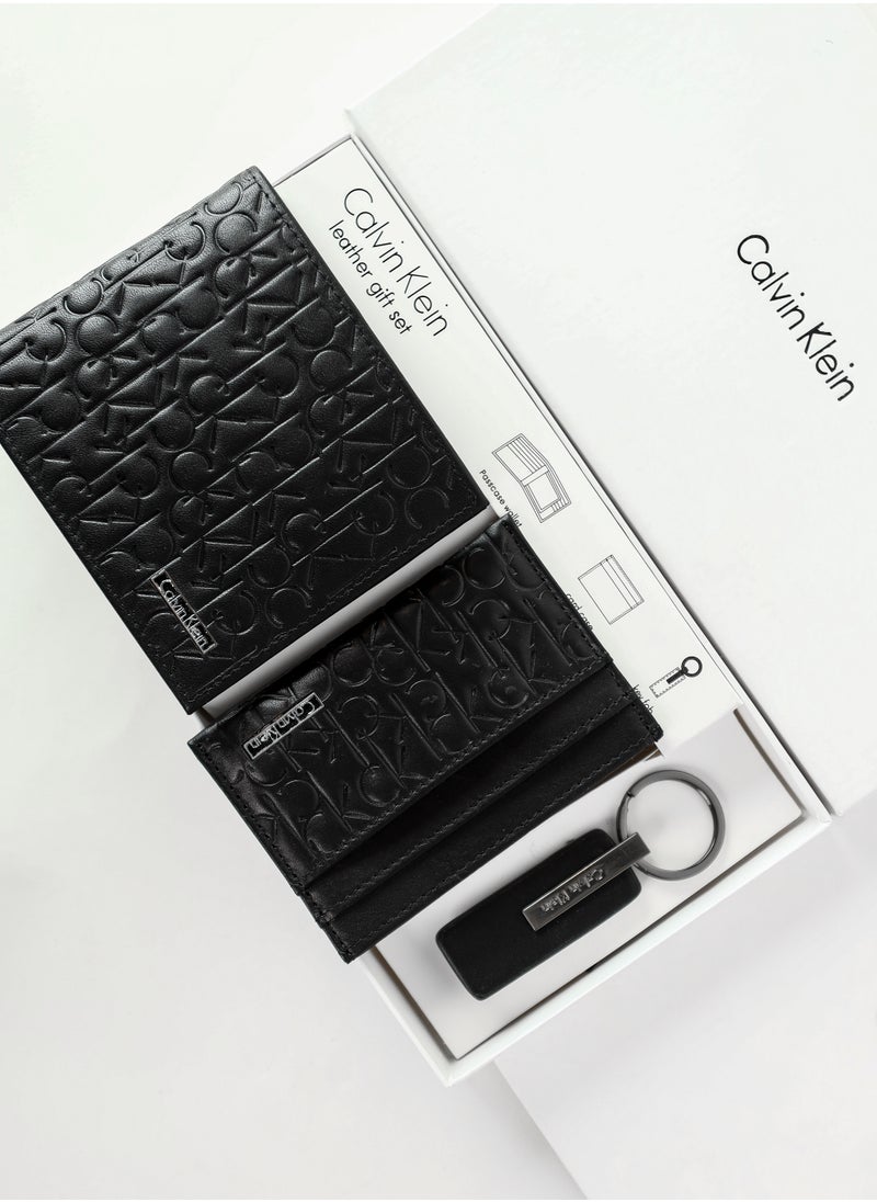 CALVIN KLEIN JEANS PLUS - Calvin Klein Men's Wallet Sets - Wallet ,Key Chain , Card Cases - Black - Image 1