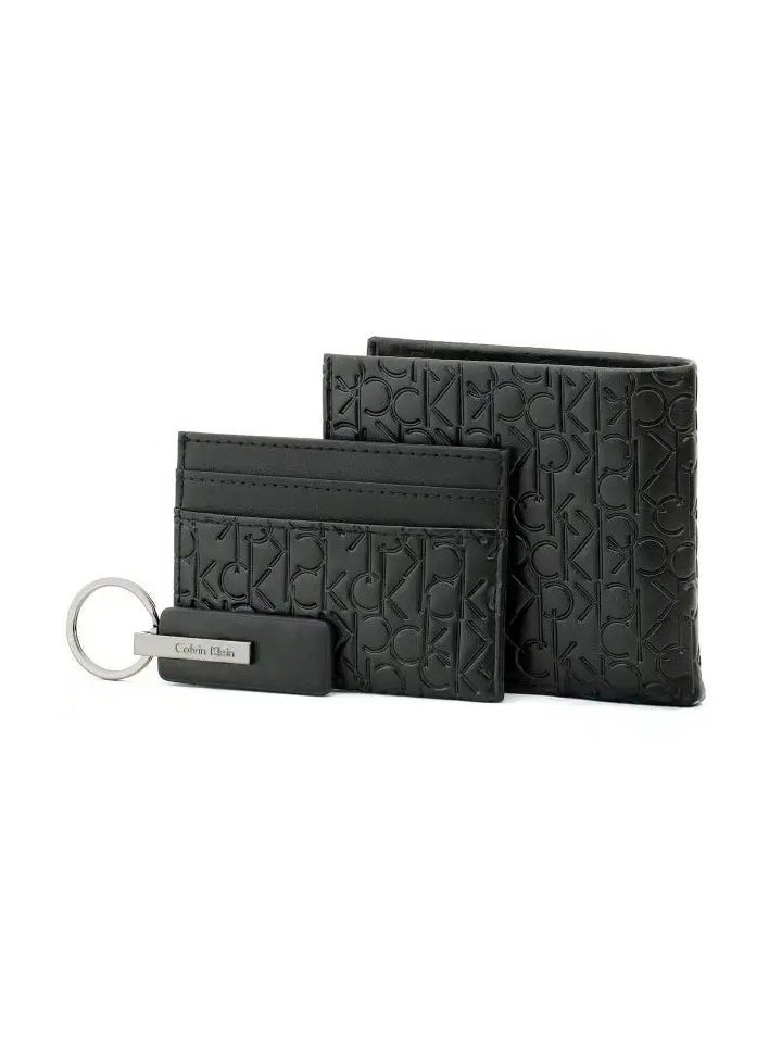 CALVIN KLEIN JEANS PLUS Calvin Klein Men's Wallet Sets - Wallet ,Key Chain , Card Cases - Black  - Image 1