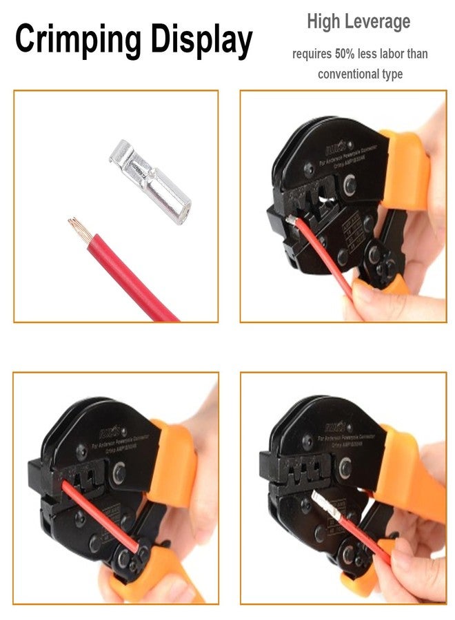 Tnisesm Wire Connector Crimping Tool for 15, 30 and 45 Amp Contacts DC Power Connector Modular Power Connector Kit - Image 5