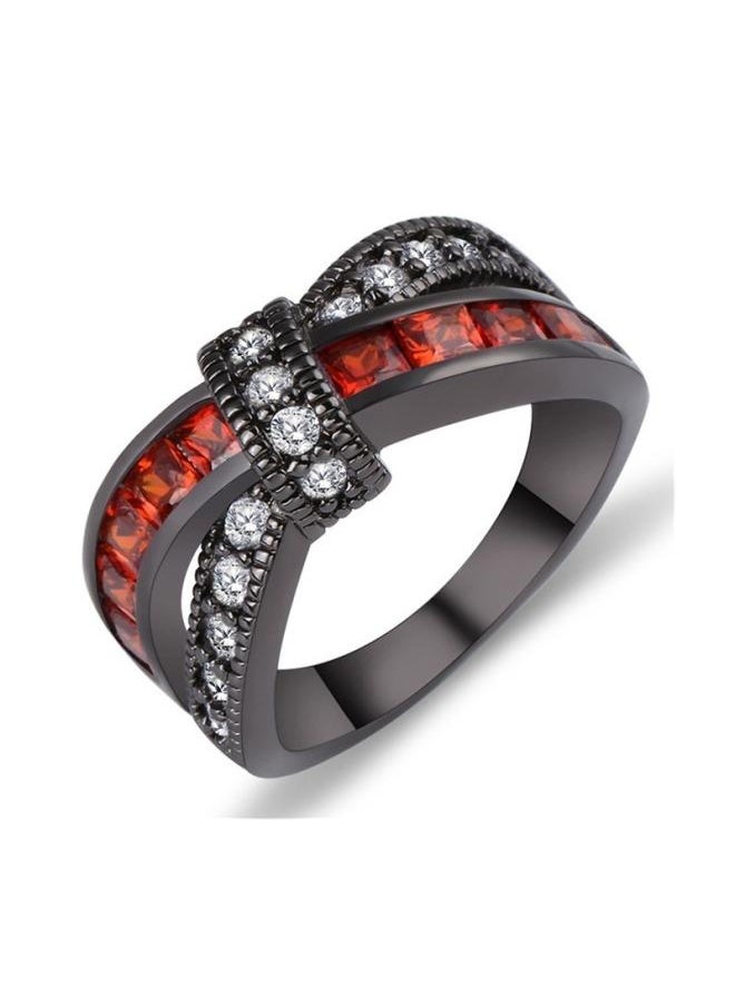 Generic Chenrui New Electroplated Amethyst Diamond Ring Europe And The United States Popular Creative Ladies Hand Jewelry 