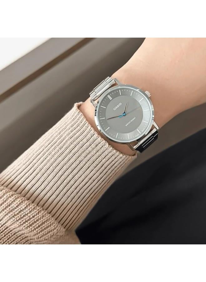 كاسيو ساعة تناظرية من الفولاذ المقاوم للصدأ MTP-VT04D-8EDF - Image 2