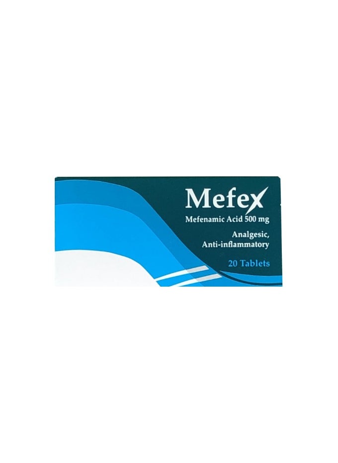 Julphar Pack Of 20 Mefex Tablets 500 MG 