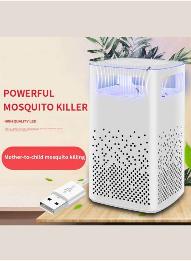 Executive LLC - Square Electric Mosquito Killer Bug Zappers with 360 Degrees LED Trap Lamp Portable Camping Lantern for Home Office Indoor and Outdoor Use (White) - Image 1