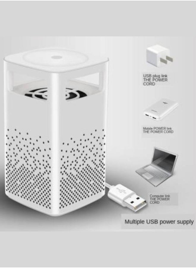 Executive LLC - Square Electric Mosquito Killer Bug Zappers with 360 Degrees LED Trap Lamp Portable Camping Lantern for Home Office Indoor and Outdoor Use (White) - Image 1