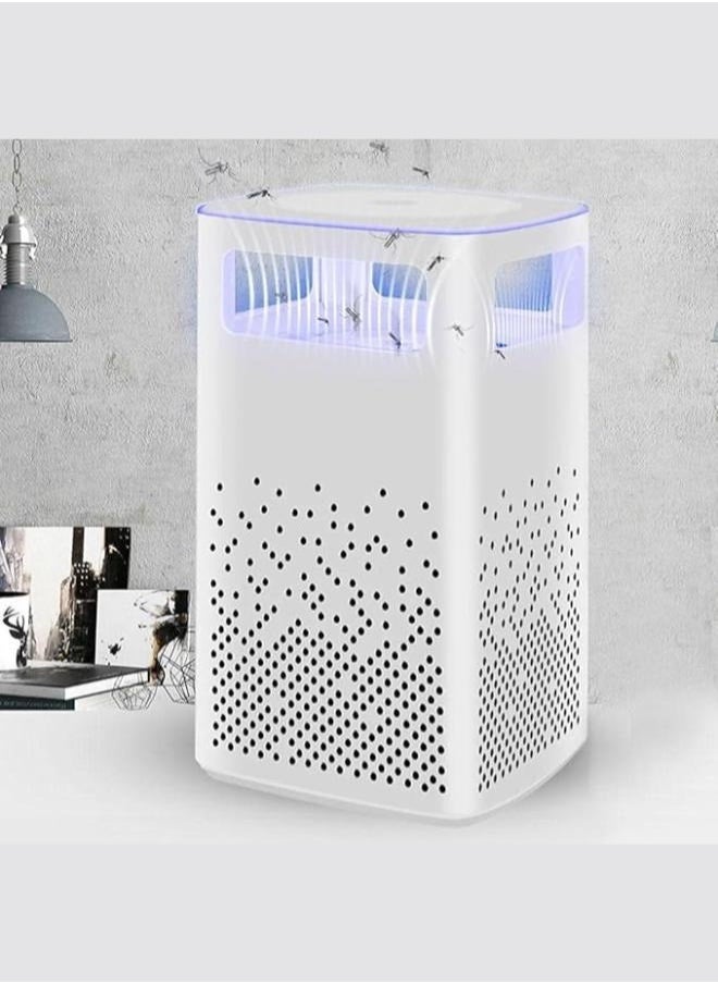 Executive LLC - Square Electric Mosquito Killer Bug Zappers with 360 Degrees LED Trap Lamp Portable Camping Lantern for Home Office Indoor and Outdoor Use (White) - Image 1