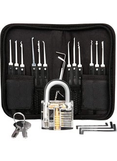 Valkyrie 17 Piece Broken Lock Pick Set + Transparent Padlock  - Image 1