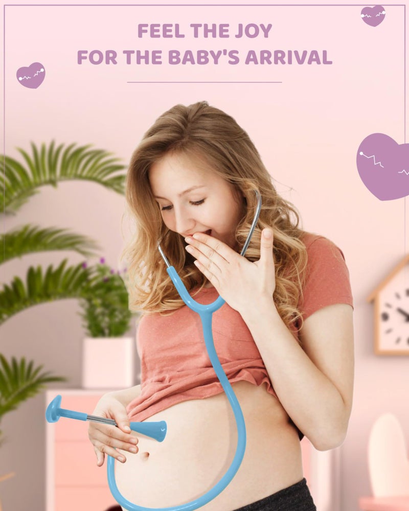 Skywin Fetal Heartbeat Monitor, Fetoscope Heart Beat Monitors for Pregnancy Detection - 24 Weeks, Baby Heartbeat Monitor Pregnancy, at Home Fetal Heartbeat Monitor with The Stethoscope (Blue) - Image 4